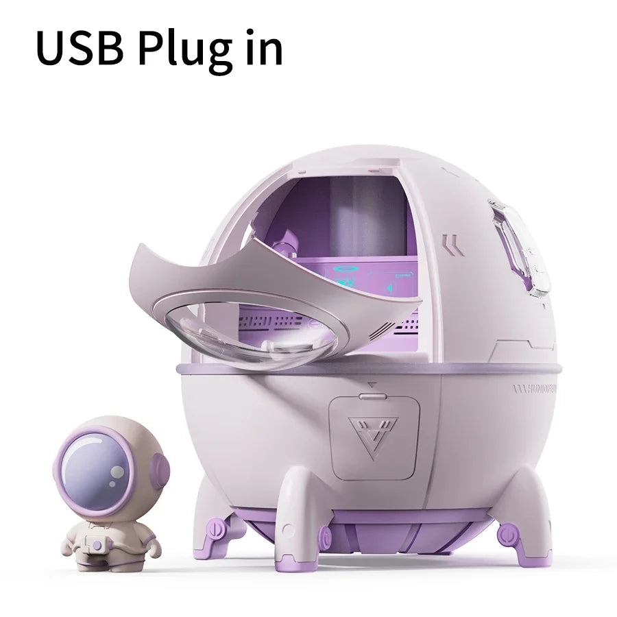 جهاز ترطيب هواء قابل لإعادة الشحن عبر منفذ USB بسعة 220 مل مع إضاءة 7 ألوان