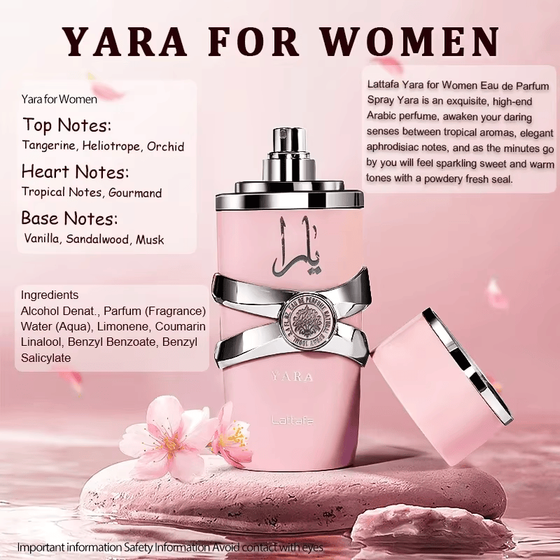 عطر لطافة يارا للنساء 100 مل – أو دو بارفان عربي فاخر طويل الثبات